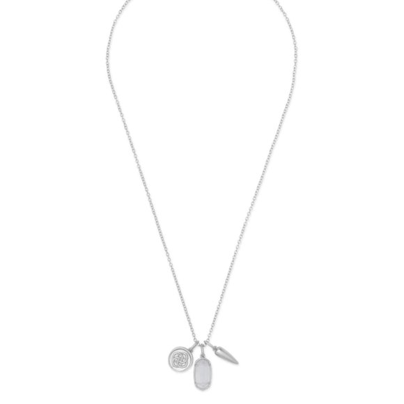 Kendra Scott Jewelry Kendra Scott Dira Silver Coin Charm Necklace